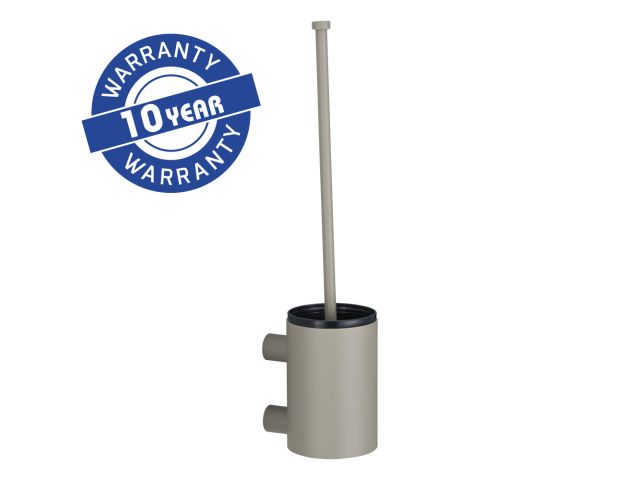 MERIDA STELLA STONE GREY LINE wall-mounted toilet brush, short "TUBE", stone grey